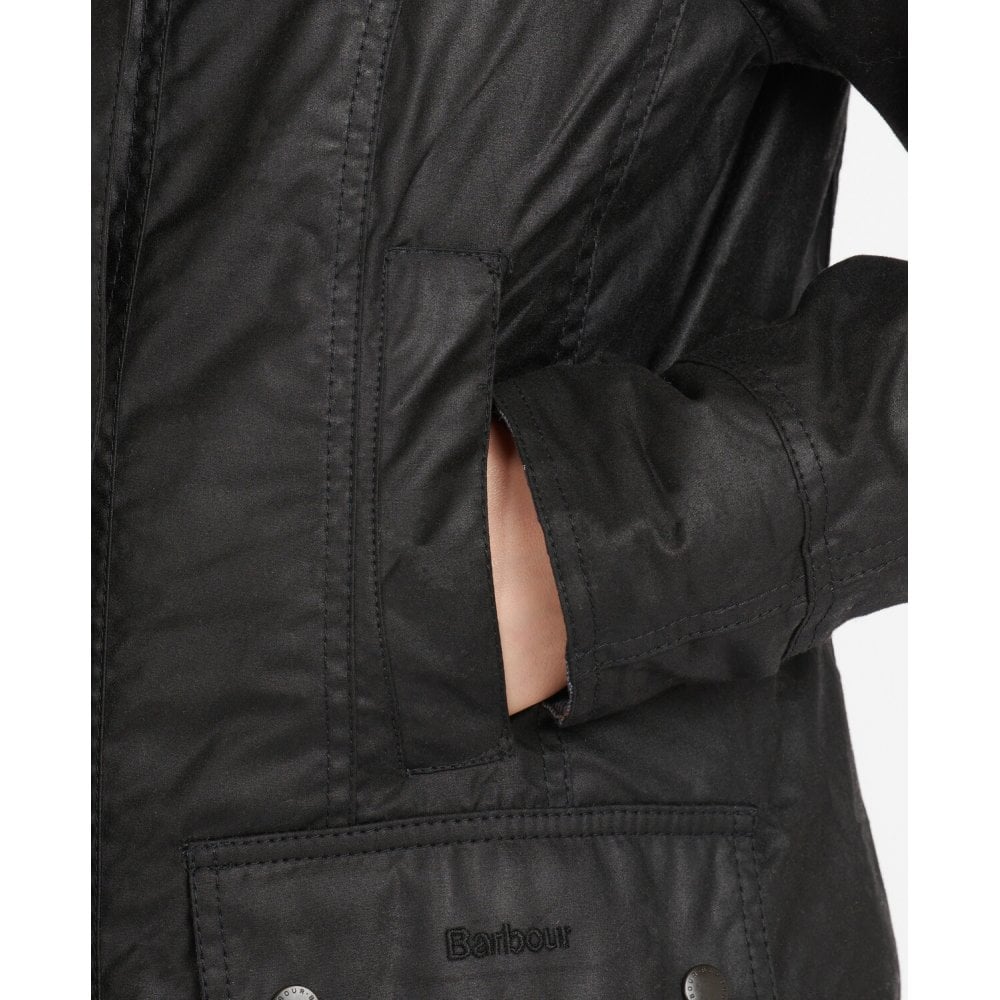 Beadnell Ladies Waxed Jacket in Black