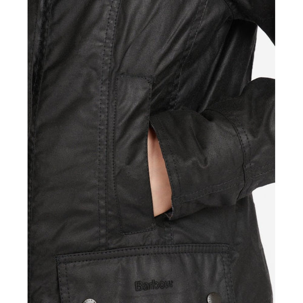 Beadnell Ladies Waxed Jacket in Black