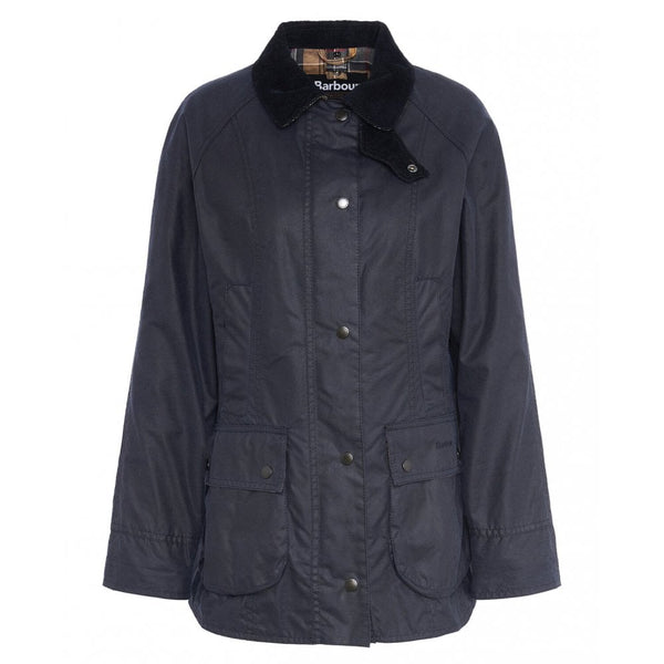 Beadnell Ladies Waxed Jacket in Navy
