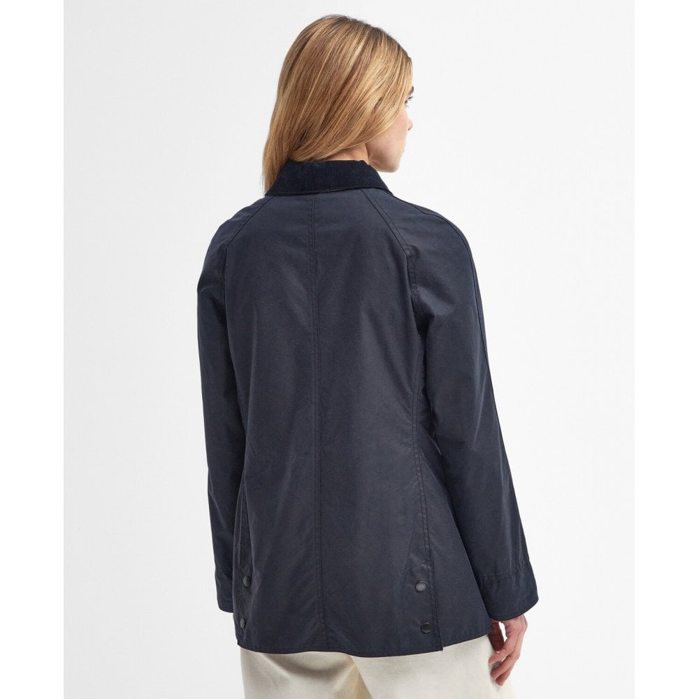 Beadnell Ladies Waxed Jacket in Navy