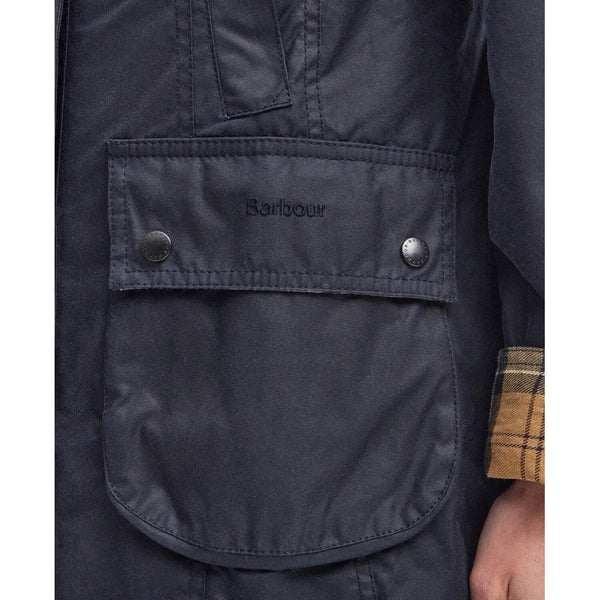 Beadnell Ladies Waxed Jacket in Navy