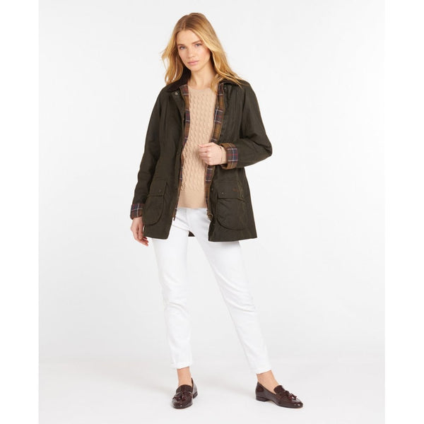 Classic Beadnell Wax Jacket in Olive