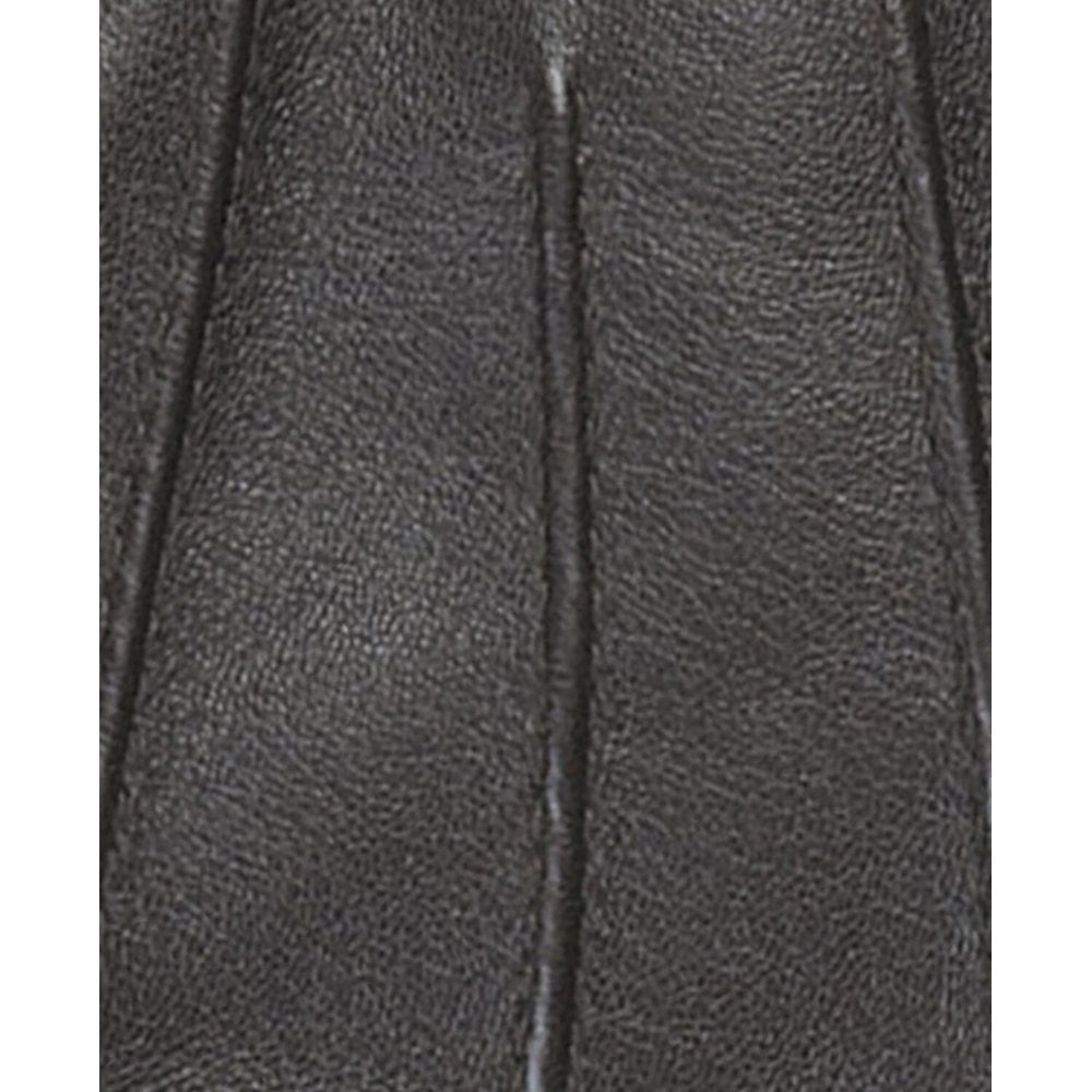Insulated Burnished Leather Gloves in Dark Brown