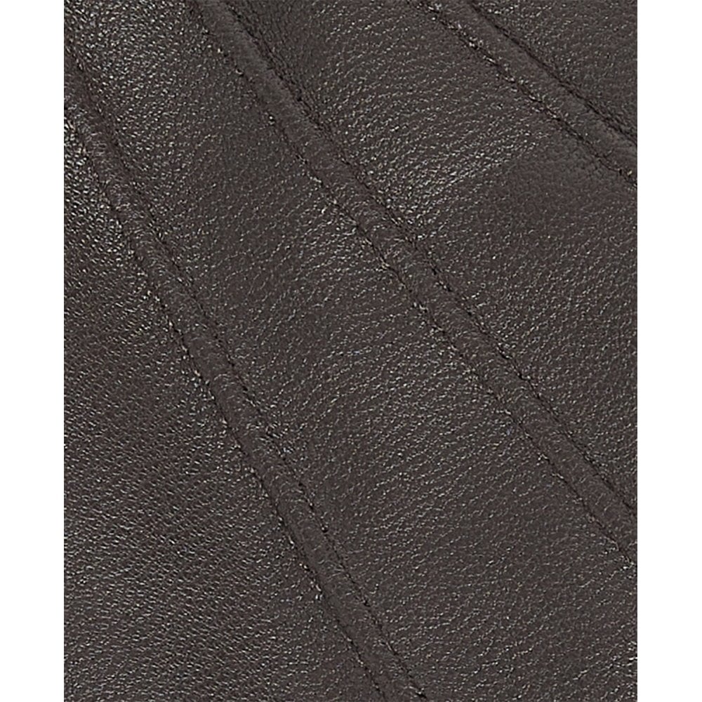 Insulated Burnished Leather Gloves in Dark Brown