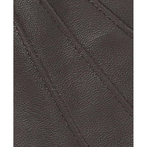 Insulated Burnished Leather Gloves in Dark Brown