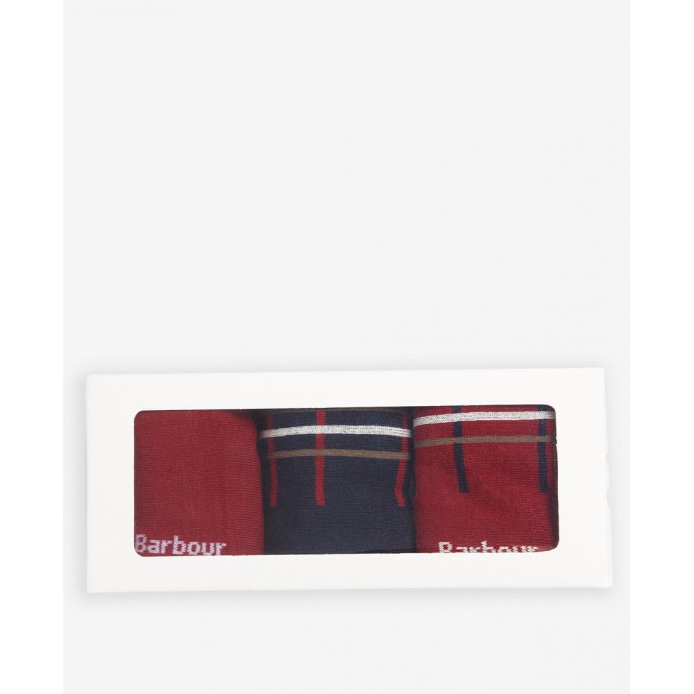 Tartan Socks Gift Box - Cranberry