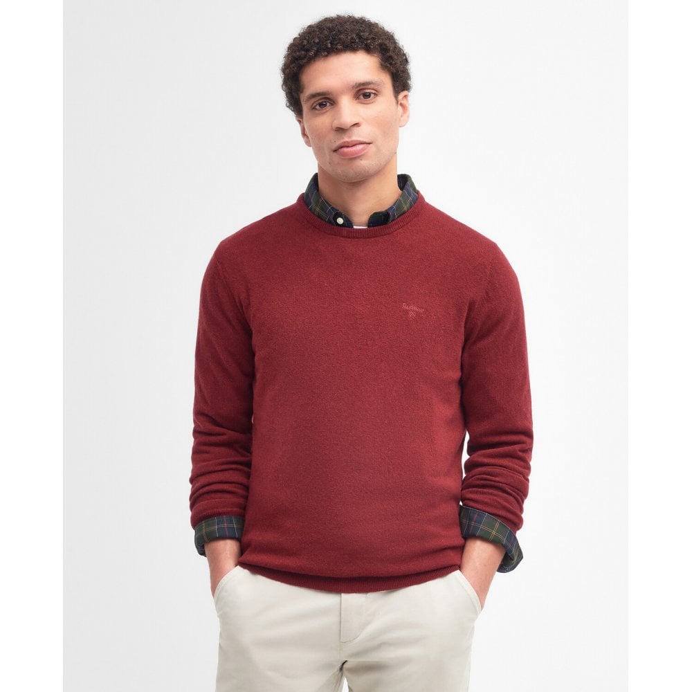 Essential Lambswool Crew Neck Sweater - Ruby