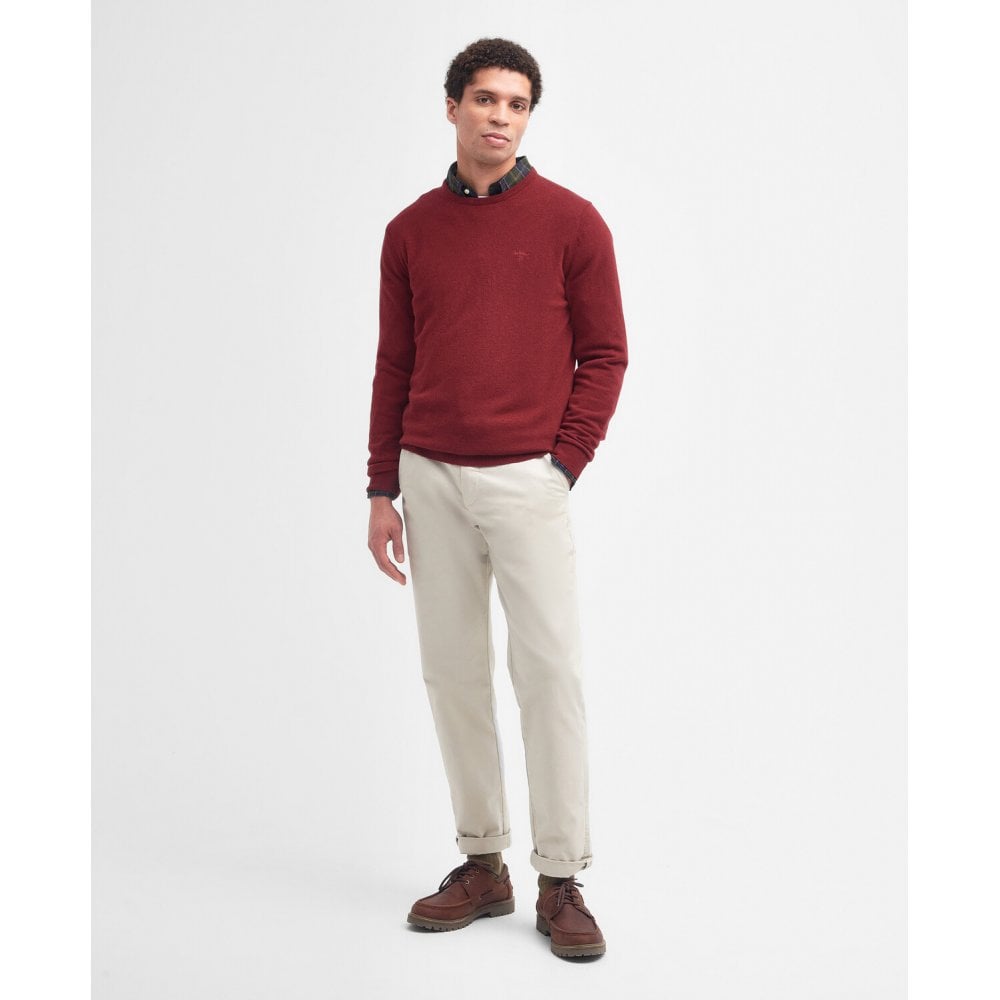 Essential Lambswool Crew Neck Sweater - Ruby