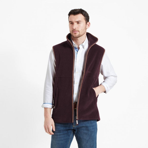 Oakham Fleece Gilet - Port