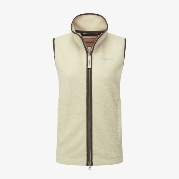 Lyndon Retro Fleece Gilet - Ecru