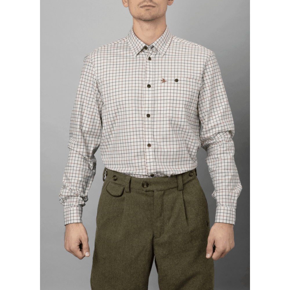Oxford Shooting Shirt - Grape Leaf/Terracotta Check
