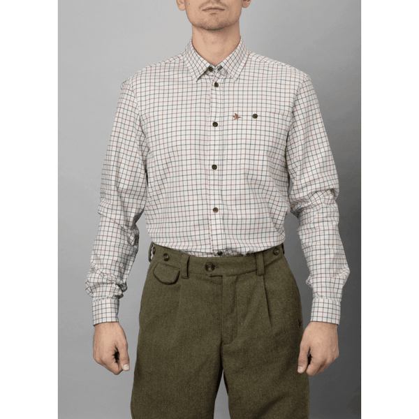 Oxford Shooting Shirt - Grape Leaf/Terracotta Check