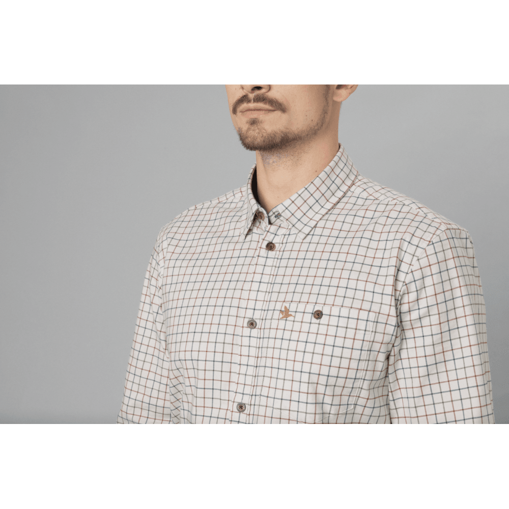 Oxford Shooting Shirt - Grape Leaf/Terracotta Check