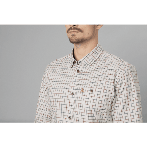 Oxford Shooting Shirt - Grape Leaf/Terracotta Check