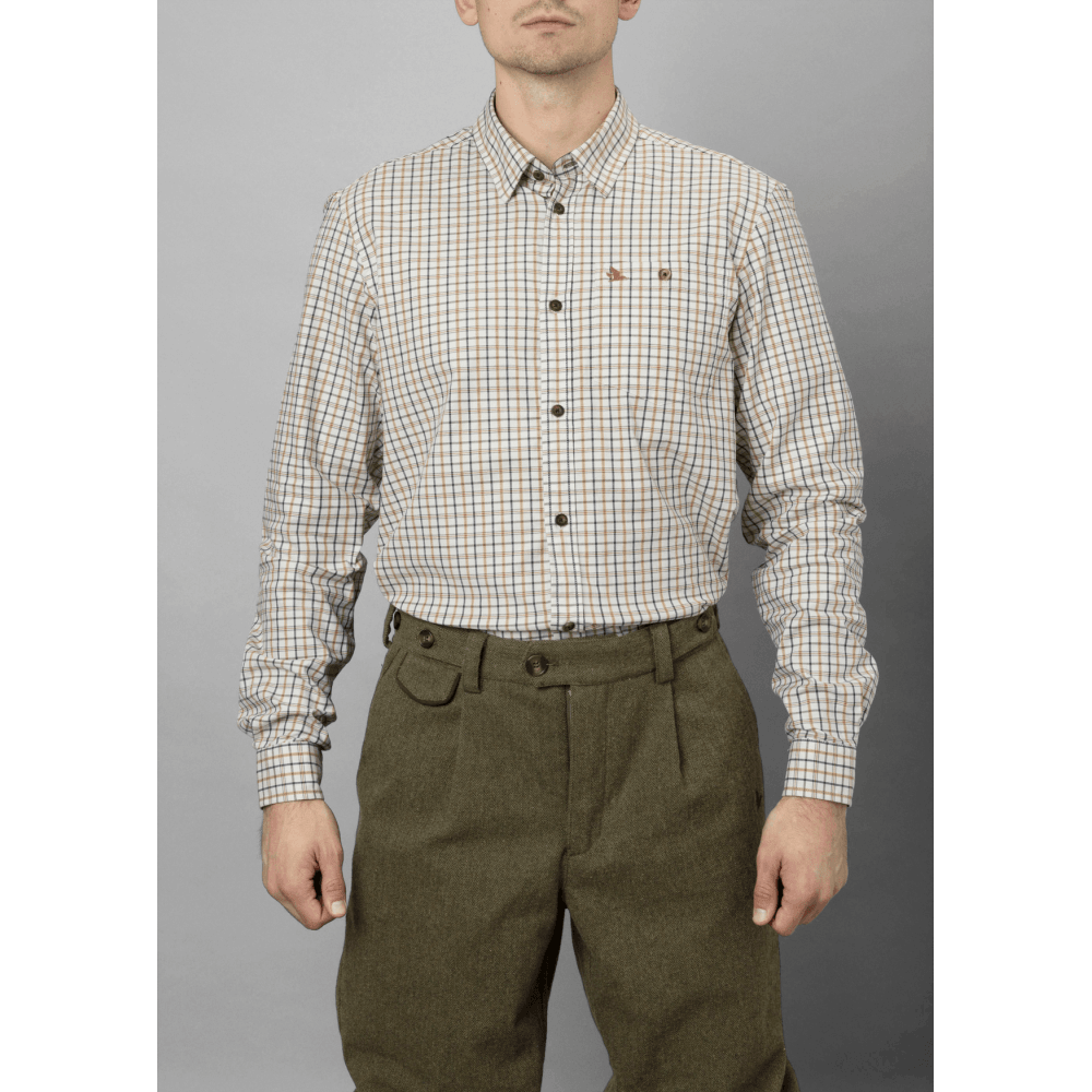 Oxford Shooting Shirt - Classic Blue/Classic Brown Check