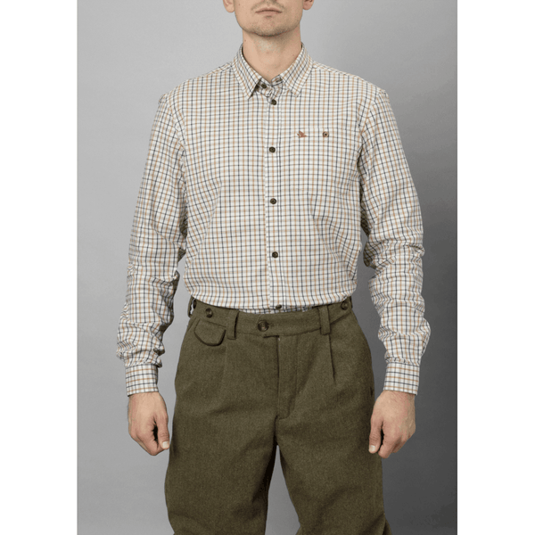 Oxford Shooting Shirt - Classic Blue/Classic Brown Check