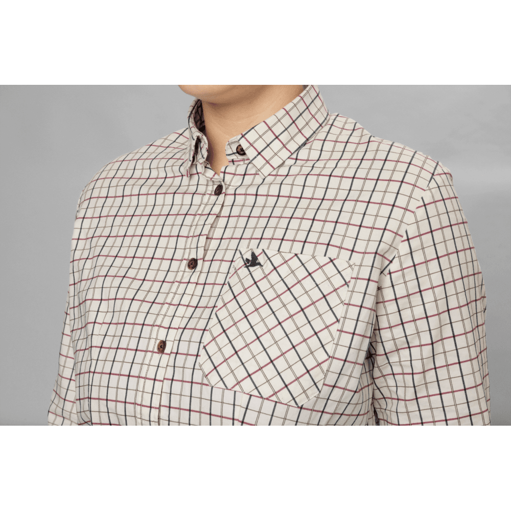 Kerry Shooting Shirt - Cabernet/Blue Check