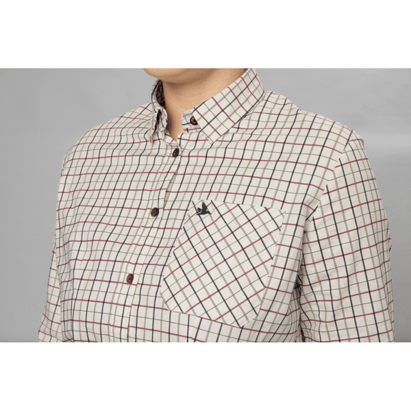 Kerry Shooting Shirt - Cabernet/Blue Check
