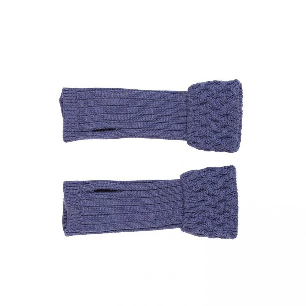 Lady Rannoch Wrist Warmers - Denim