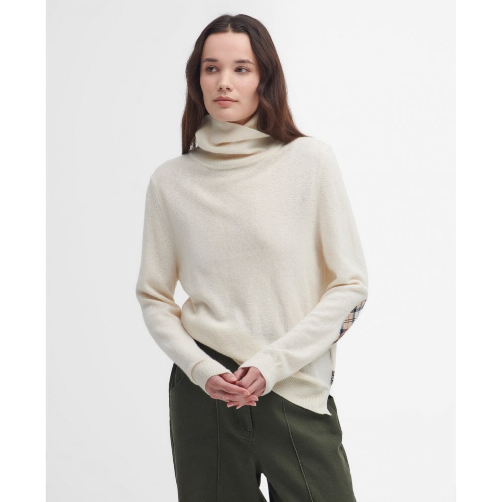 Pendle Roll Collar - Ecru/hessian Tartan