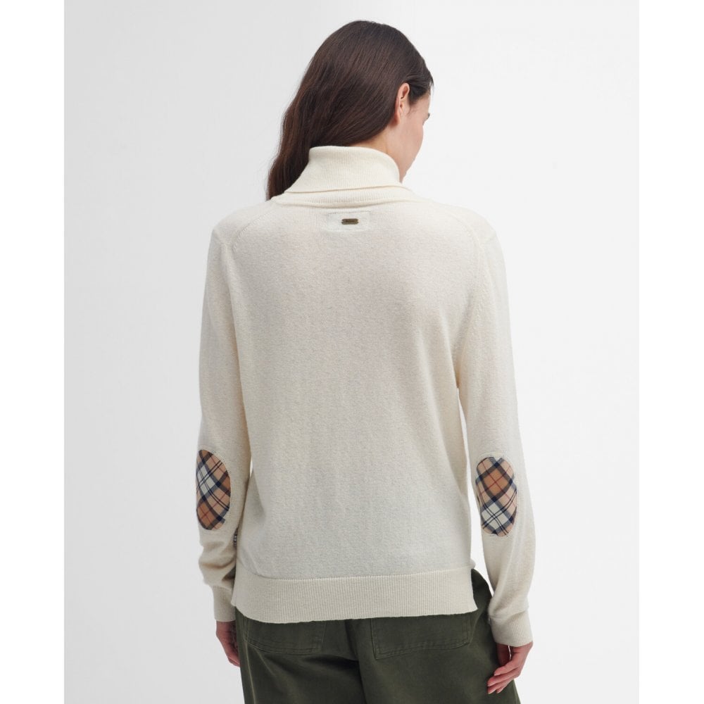 Pendle Roll Collar - Ecru/hessian Tartan