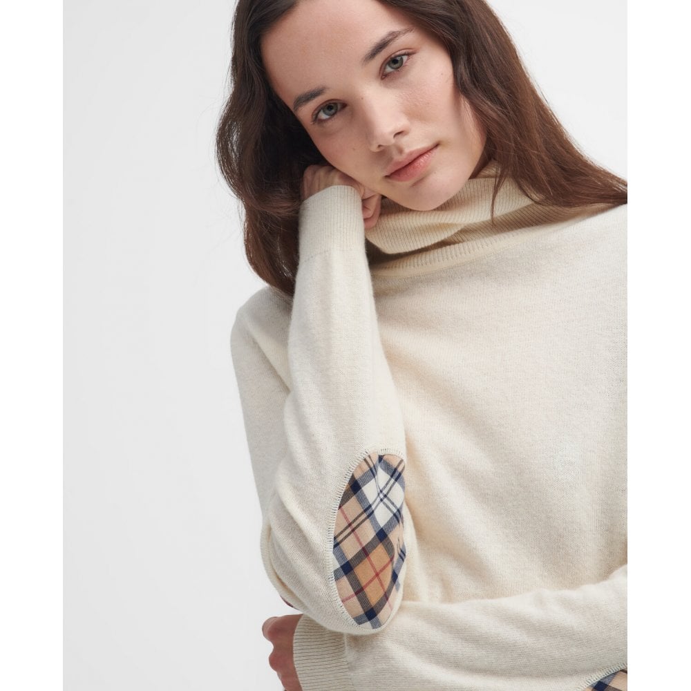 Pendle Roll Collar - Ecru/hessian Tartan