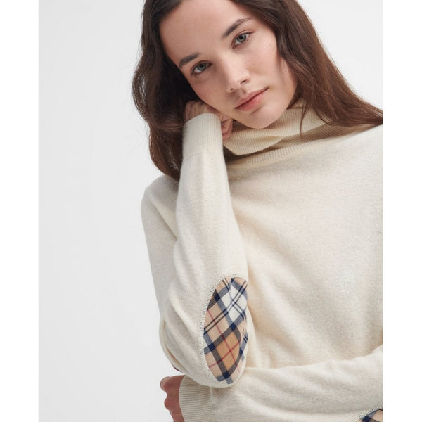 Pendle Roll Collar - Ecru/hessian Tartan