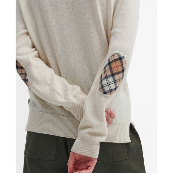 Pendle Roll Collar - Ecru/hessian Tartan