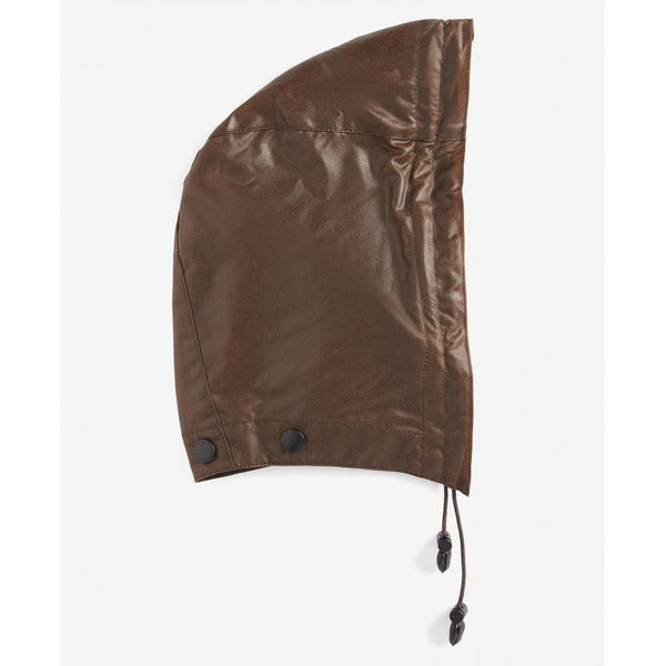 Waxed Cotton Hood in Bark