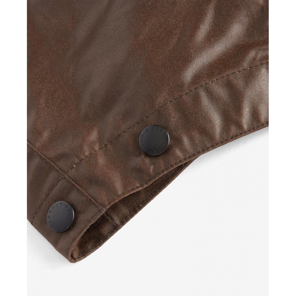 Waxed Cotton Hood in Bark