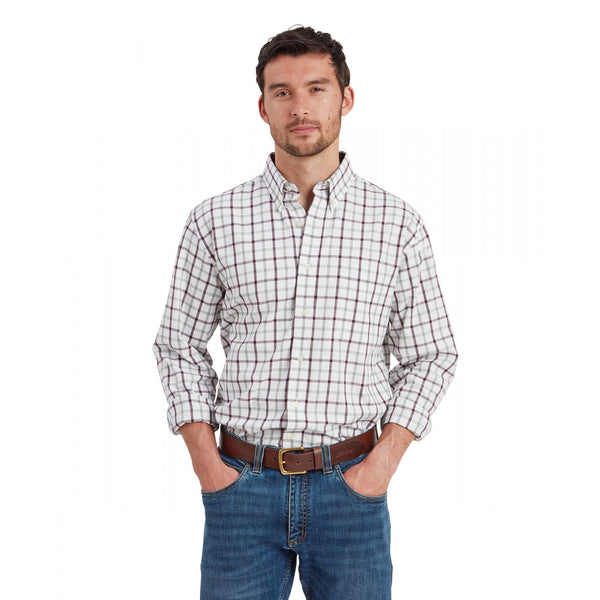 Brancaster Classic Shirt - Wine Check