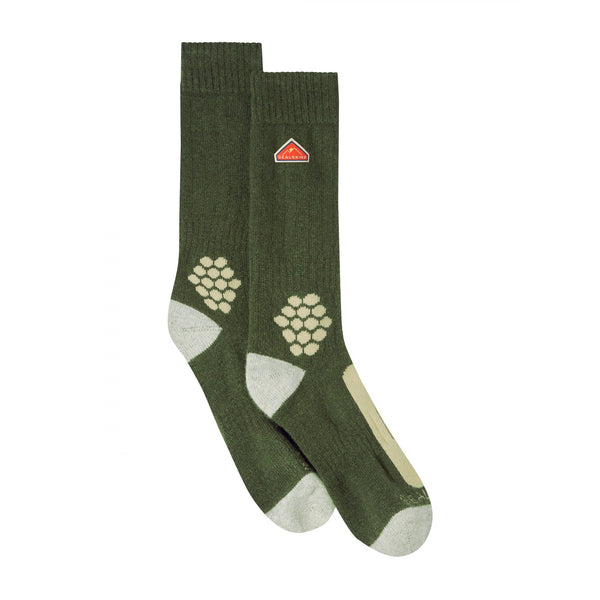 Scarning Recycled Wool Mid Twisted Sock with Cashmere - Green