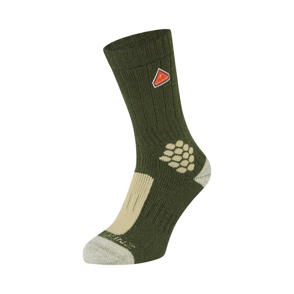 Scarning Recycled Wool Mid Twisted Sock with Cashmere - Green
