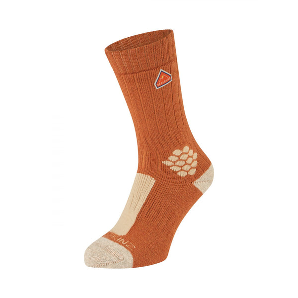Scarning Recycled Wool Mid Twisted Sock with Cashmere - Rust