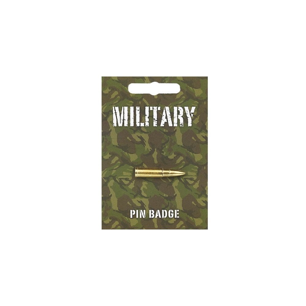 Bullet Pin Badge - Gold Plated Pewter