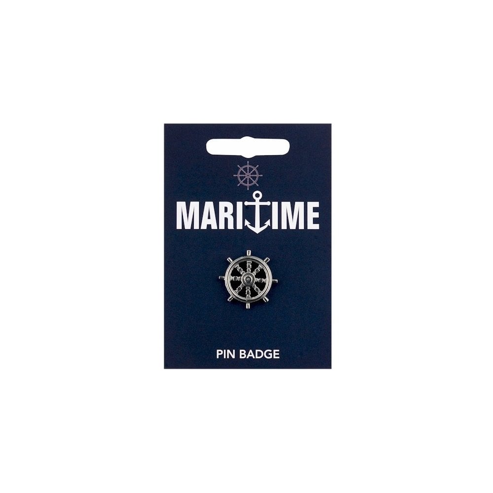 Ship's Wheel Pin Badge
