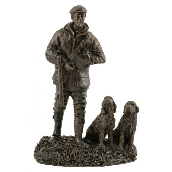 Patina Bronze Resin Sculpture - Out with the Spaniels
