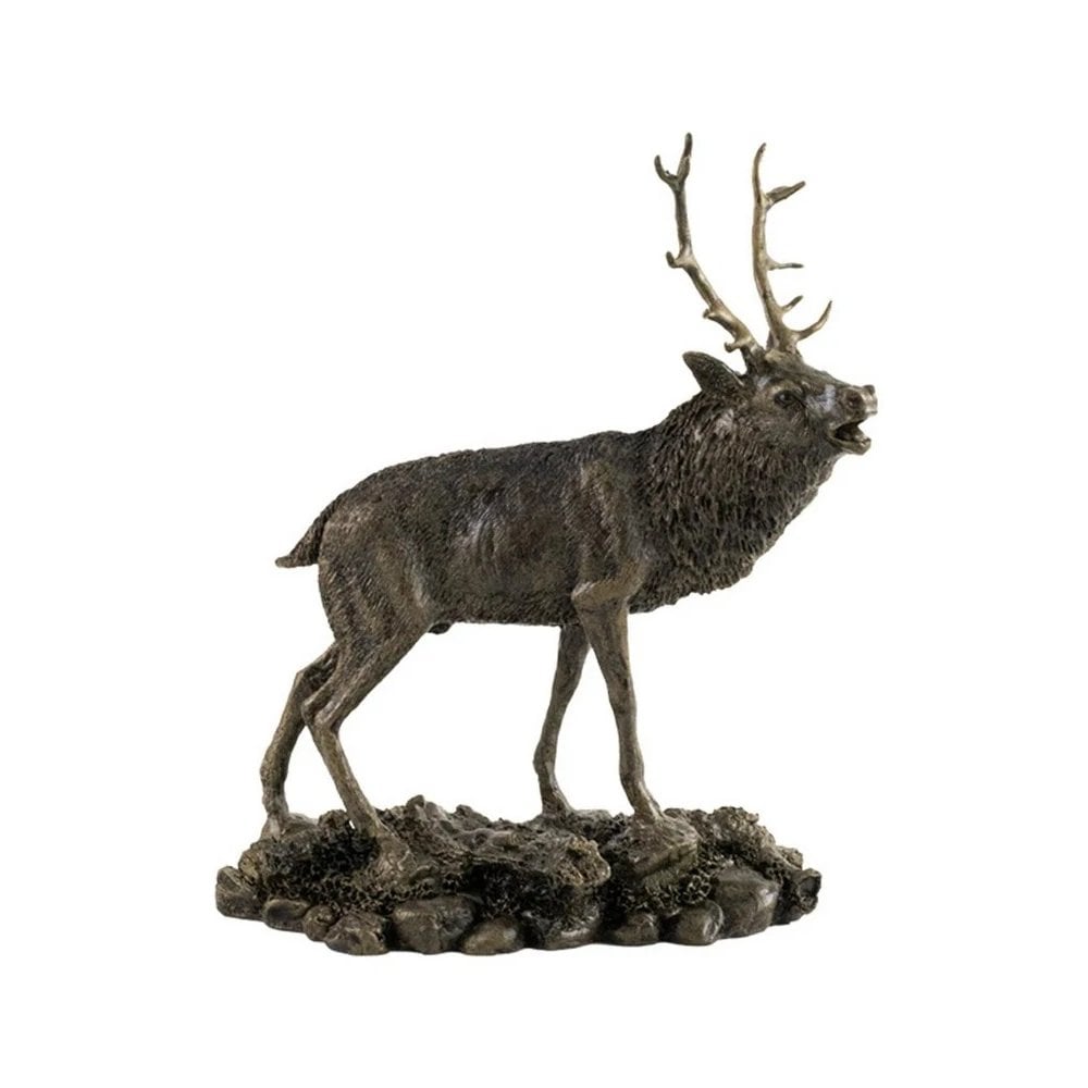 Patina Bronze Sculpture - Stag Small