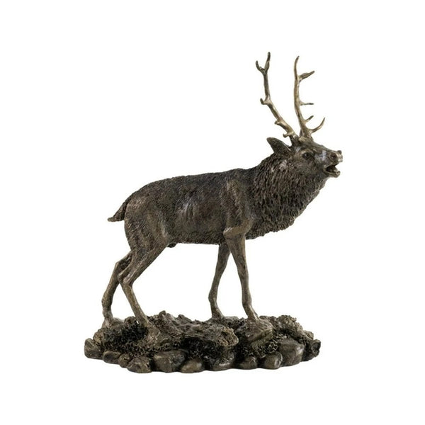 Patina Bronze Sculpture - Stag Small