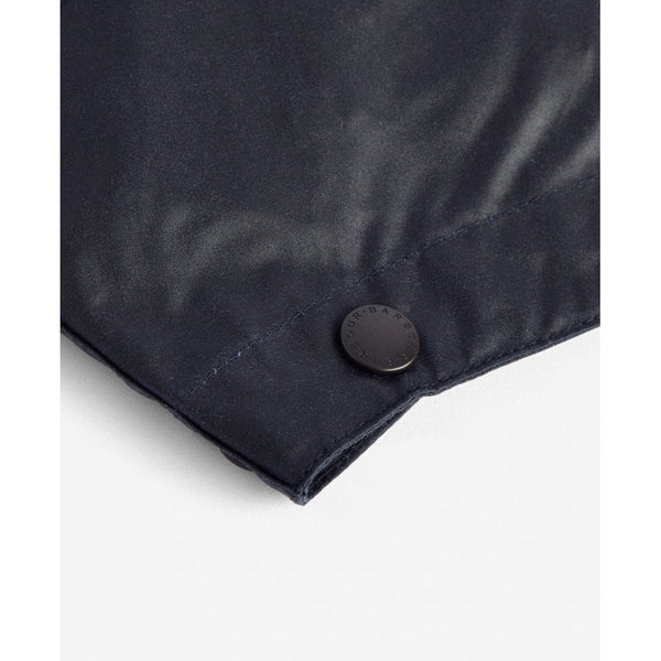 Waxed Cotton Plain Hood in Navy