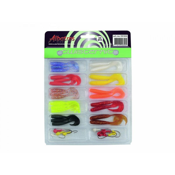 Curly Tail Worms in 33 Piece Kit