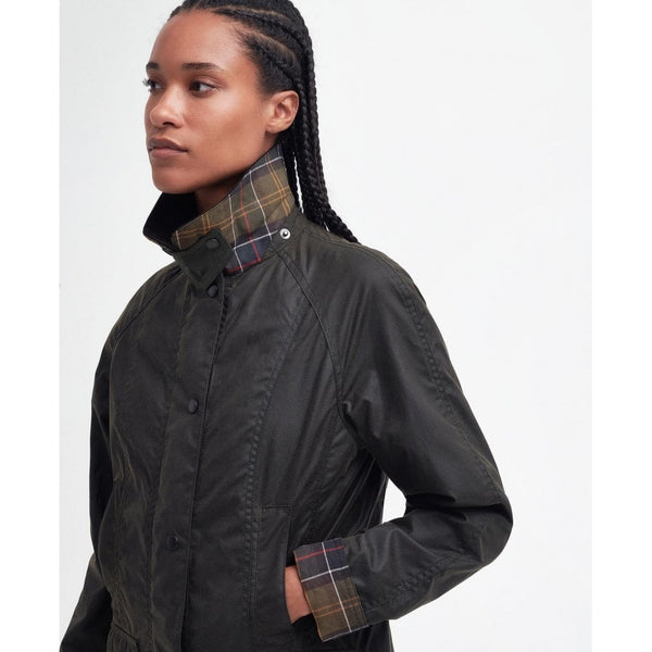 Classic Beadnell Wax Jacket in Olive