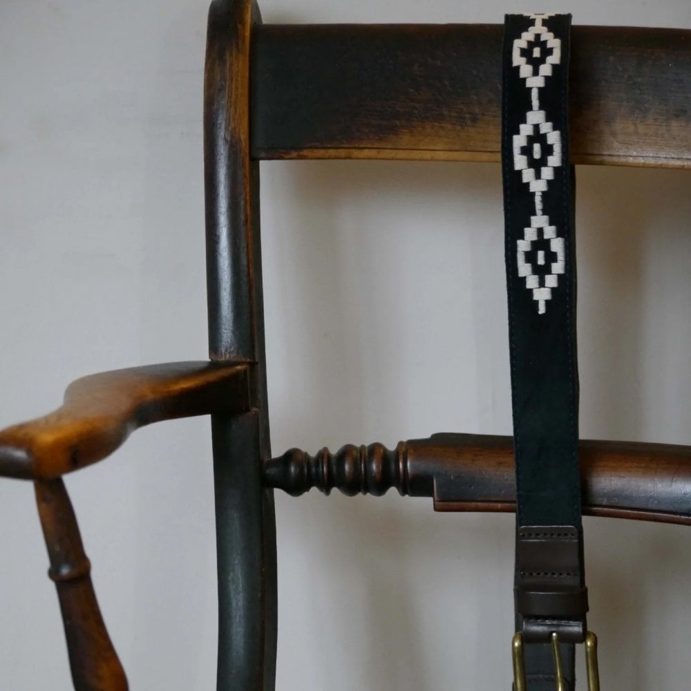 Confianza Pampeano Belt - Navy Suede