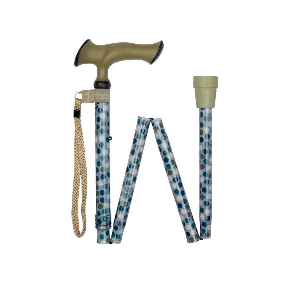 Folding Stick with Ergonomic Gel-Handle in Blue Canyon Pattern