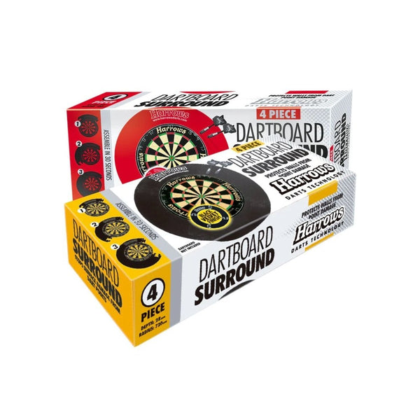 4 Piece Dartboard Surround Protector in Black
