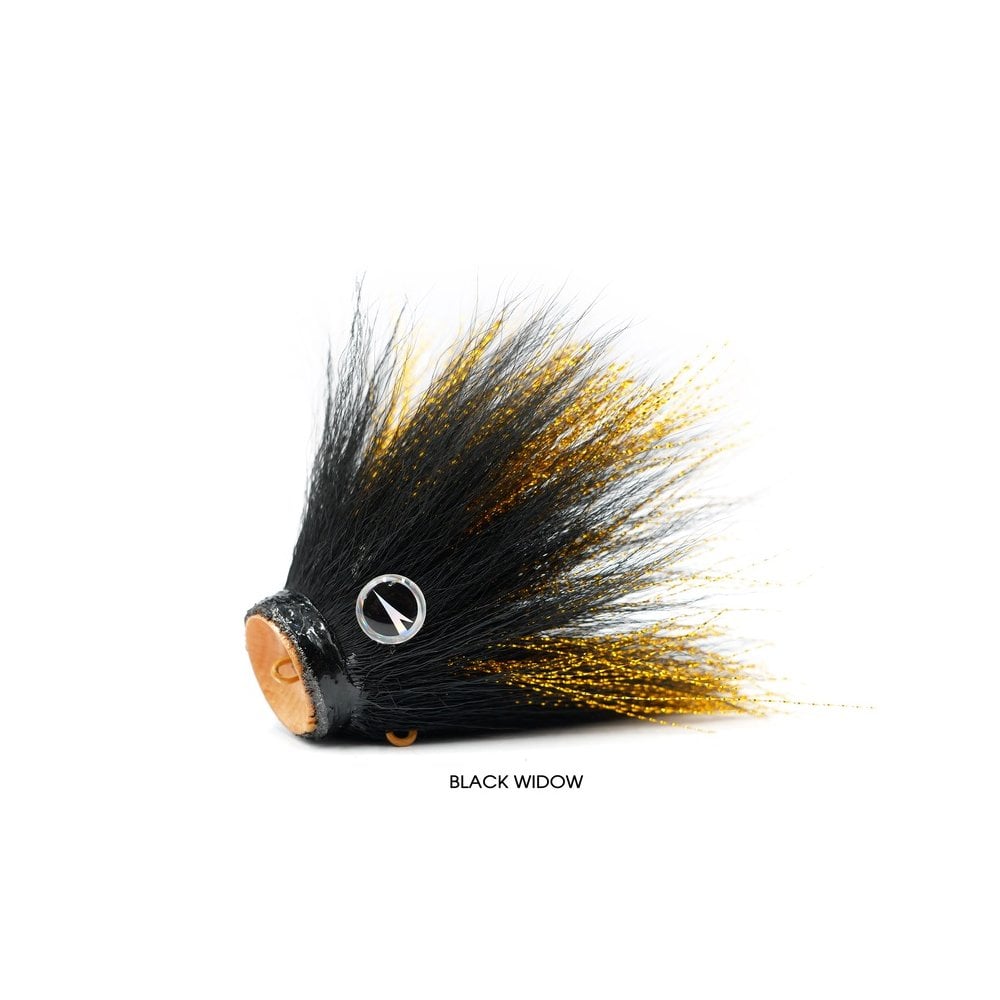 Mustache Shallow Lure in Black Widow Pattern