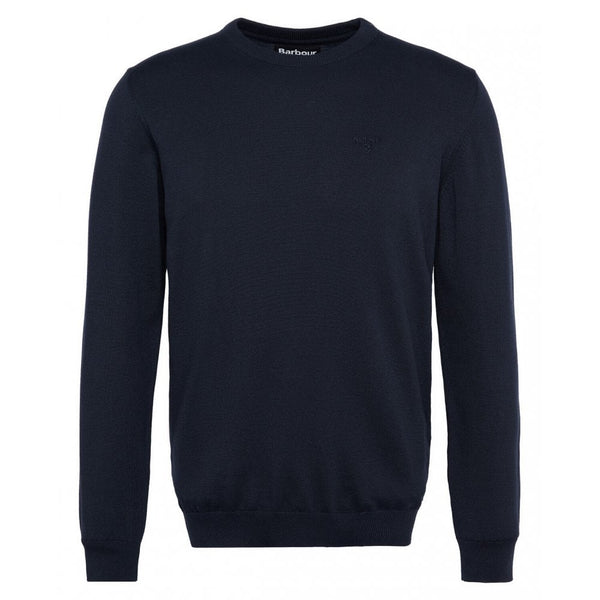 Pima Cotton Crew Neck Jumper in Navy
