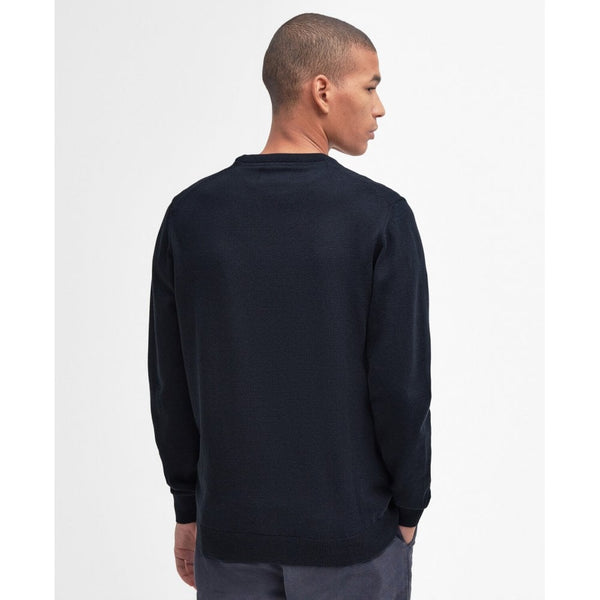 Pima Cotton Crew Neck Jumper in Navy