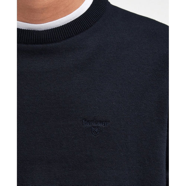 Pima Cotton Crew Neck Jumper in Navy