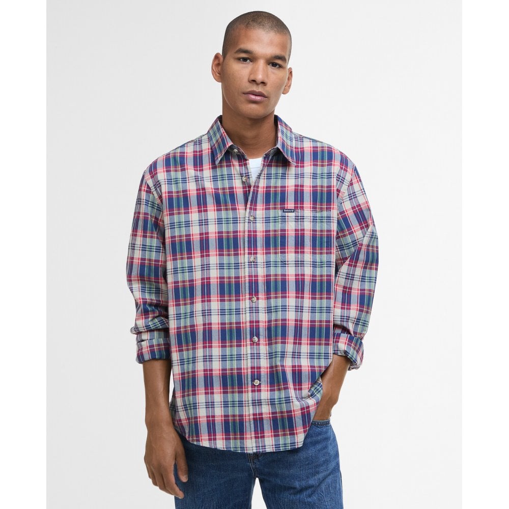 Clifton Madras Relaxed Fit Shirt -  Red